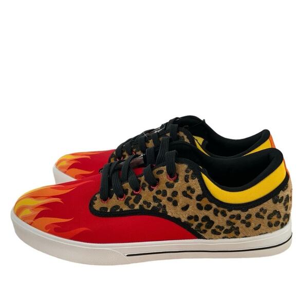 Vlado Spectro 3 Limited Edition Flames Mens Shoes Sz 11 Leopard Print Multicolor - Picture 2 of 13